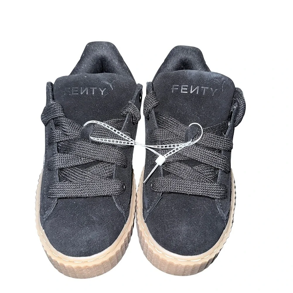 Puma Fenty by Rihanna Suede Creeper Black White Gum Platform Womens 6 NEW RARE